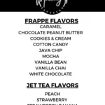 Espresso Menu Flavors